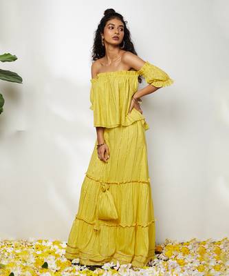 Yellow Layina Skirt Set 2