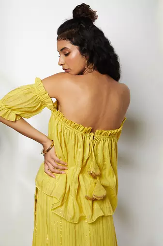 Yellow Layina Skirt Set