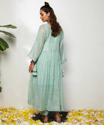 Mint Green Ruhiya Pant Set  2