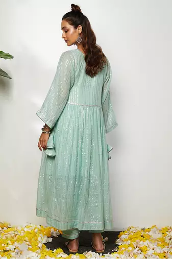 Mint Green Ruhiya Pant Set 