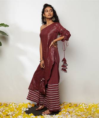 Wine Siza Pant Set 3