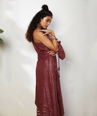 Wine Siza Pant Set 5