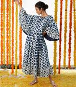 Blue Ankle Length Dress