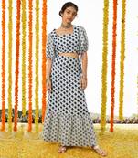 BLUE Crop Top & Skirt