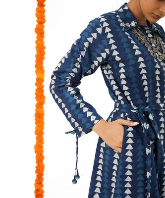 BLUE Shirt Dress 4