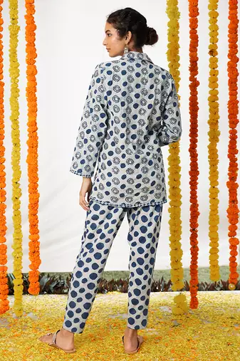 BLUE Polka Dot Co-ord Set