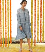 BLUE Layered Short Dress