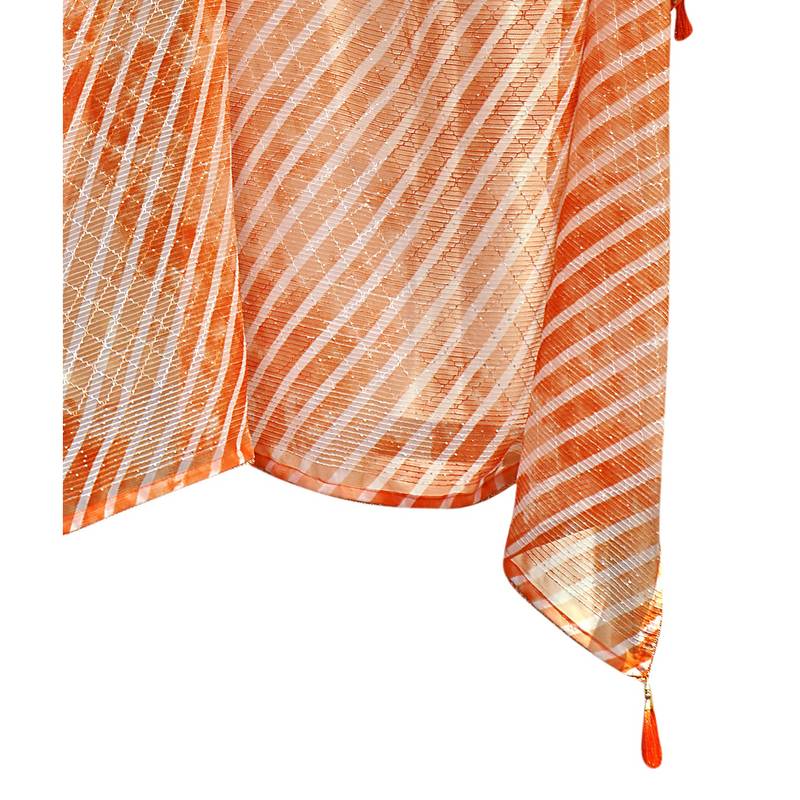  orange embroidered georgette saree with blouse