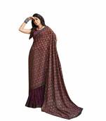  purple printed georgette saree with blouse