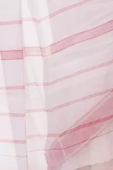 White woven cotton saree 