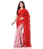 White Woven Cotton Saree Without Blouse