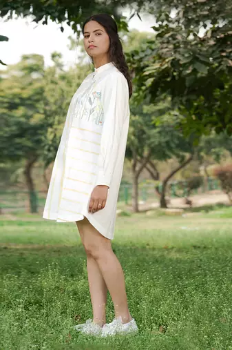 Ivory Marianna Mandarin Shirt