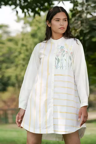 Ivory Marianna Mandarin Shirt