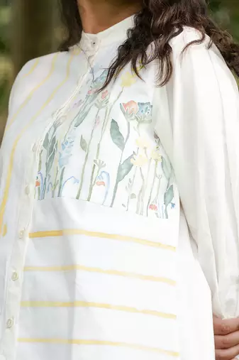 Ivory Marianna Mandarin Shirt
