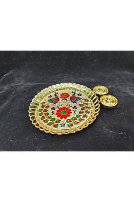 Shetu Peacock Design Unique Pooja Thali, Pooja Kankavati for Diwali Pooja, Navratri 2