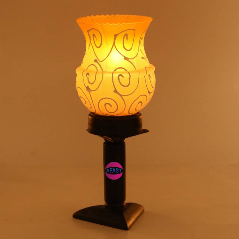 Somil Designer Decorative Wooden Table Lamp With Hand Decorative Glass Shade For Colorful Magical Lighting Effect