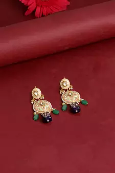 Pink pearl earrings