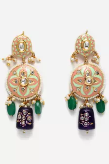 Pink pearl earrings