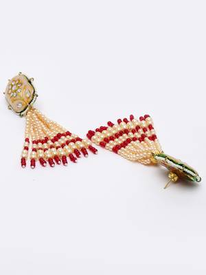 Red pearl earrings 4