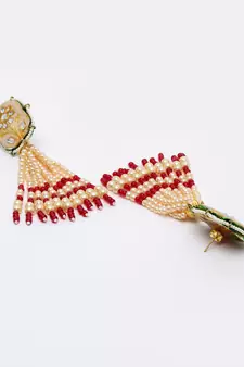 Red pearl earrings