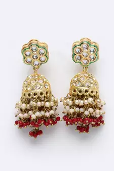 Red pearl earrings