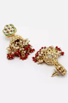Red pearl earrings