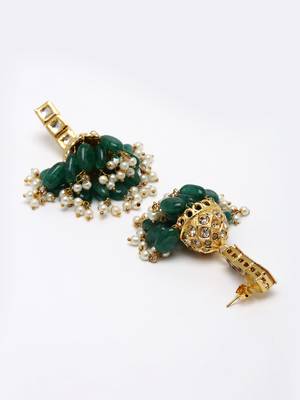 Green pearl earrings 4