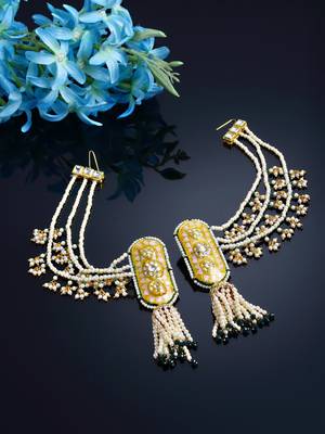 Brown pearl earrings 2