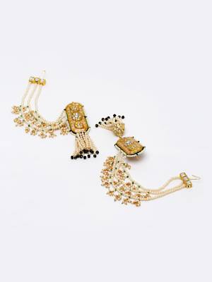 Brown pearl earrings 4