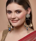 Green pearl earrings