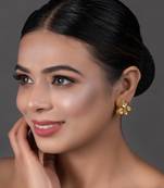 Gold Tone Kundan Inspired Earrings