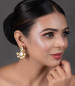 Pearl Beaded Handcrafted Kundan Earrings