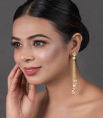 Kundan Chain Tassle Earrings