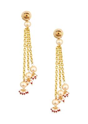 Kundan Chain Tassle Earrings 5