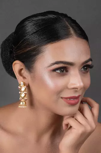 Gold Tone Kundan Inspired Jhumki