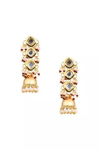 Gold Tone Kundan Inspired Jhumki