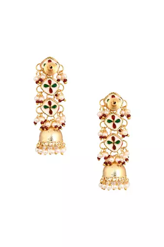 Gold Tone Kundan Inspired Jhumki