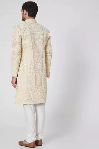 Beige Sherwani