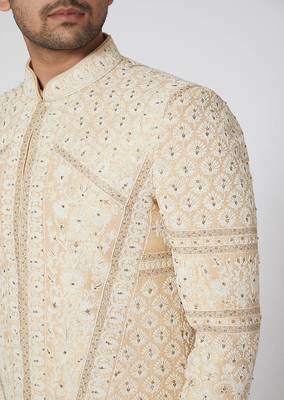 Beige Sherwani 3
