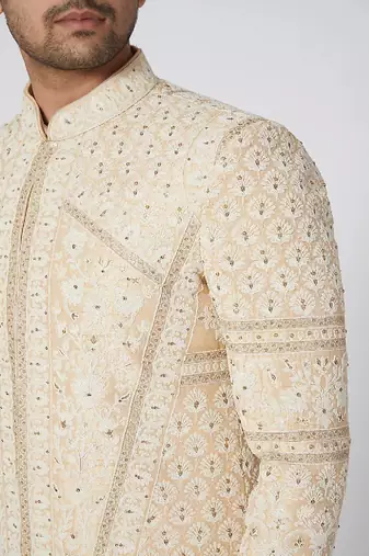 Beige Sherwani