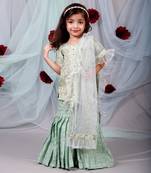 Green Brocade Kurta with Sharara