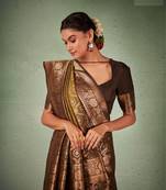 Women'S Silk Blend Zari Work Saree,Latest Designs Online Saree