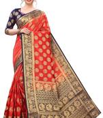 Mr & Mrs Creation Present Red  Colour Cotton Art Silk Saree With Designer Blouse Pic 