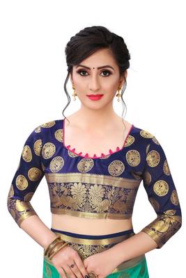 Mr & Mrs Creation Present Red  Colour Cotton Art Silk Saree With Designer Blouse Pic  5