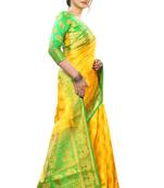 Mr & Mrs Creation Present Yellow  Colour Cotton Art Silk Saree With Designer Blouse Pic 
