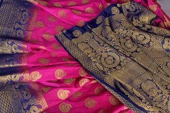 Mr & Mrs Creation Present Pink  Colour Cotton Art Silk Saree With Designer Blouse Pic  5