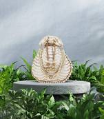 Dangle Off White & Gold Sequined Georgette Potli