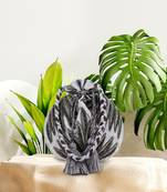 Dangle Grey & Multi Botanical Embellished Faux Silk Potli