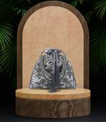 Anekaant Dangle Grey & Multi Floral Embellished Faux Silk Potli