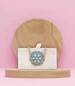 Sultana Off White & Multi Mandala Printed Resin Clutch